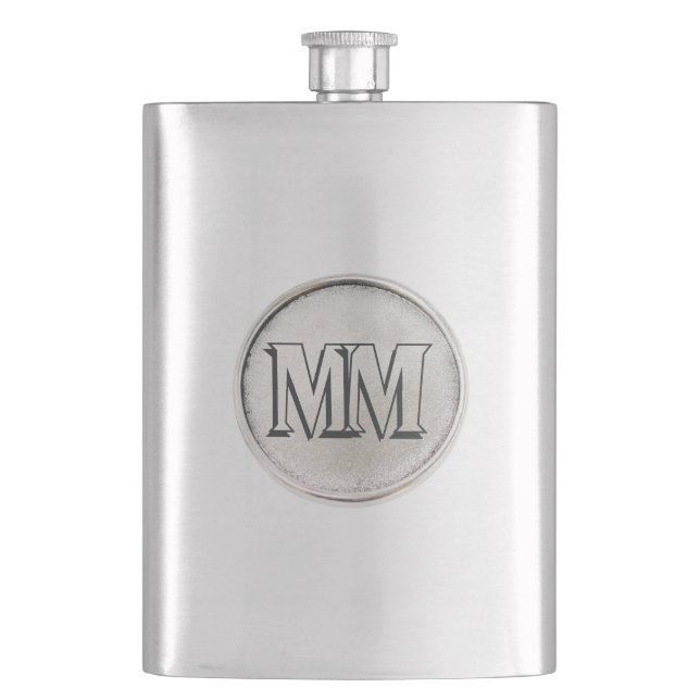 Cantil Silver Round com Monograma - Fláscara Premium (Frente)