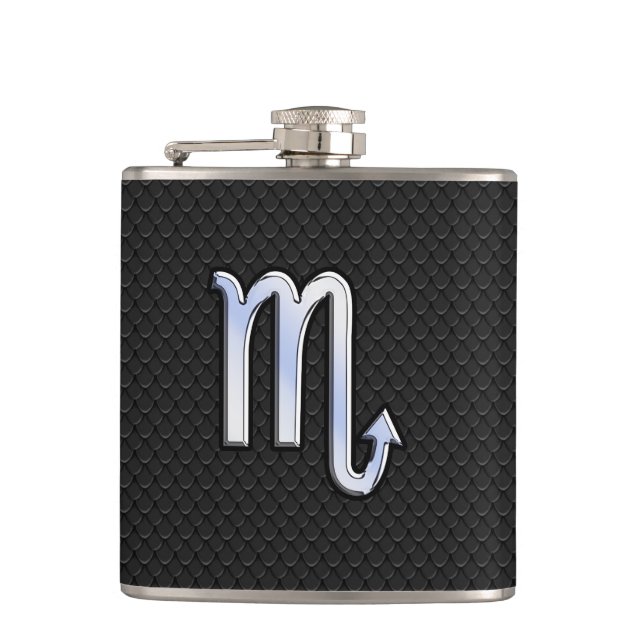 Cantil Silver Scorpio Zodiac - Sinal preto cobra (Frente)