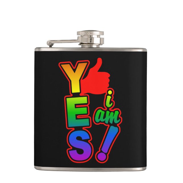 Cantil "Sim, sou!" frasco personalizado (Frente)