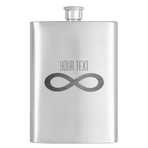 Cantil Símbolo da infinidade na textura do metal do fals