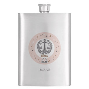 Cantil Símbolo Zodiac de Nome Personalizado Libra