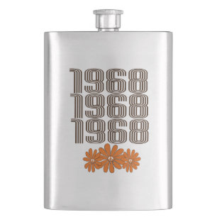 Cantil Sinal de Paz Orange Hippy Flower Power de 1968