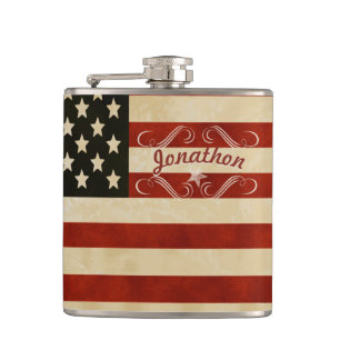 Cantil Sinalizador de Vintage Americana de Flask Personal