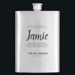 Cantil Sinalizador Mínimo de Hip BRIDAL PARTY de Script P<br><div class="desc">Que melhor maneira de obrigado a sua festa de noiva do que com este frasco de anca personalizável. Personalize cada um com seu nome e obrigado sincero. Este design de frasco de anca é completamente personalizável. 


Siga-me para novos designs!
www.zazzle.com/store/nani_designswww.pinterest.com/nani_designs</div>