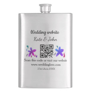 Cantil Site de casamento mínimo simples Q R código adicio