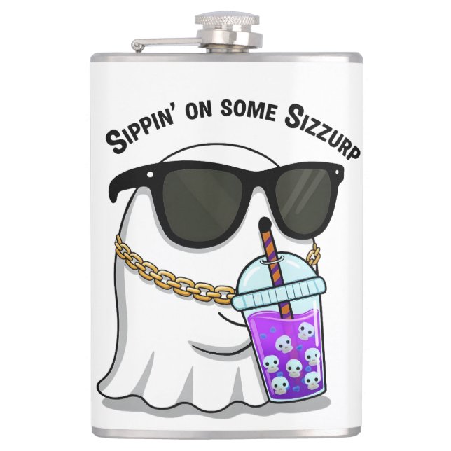 Cantil Sizzurp Ghost Kawaii Flask (Frente)