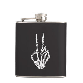 Cantil Skeleton Hand com sinal de paz