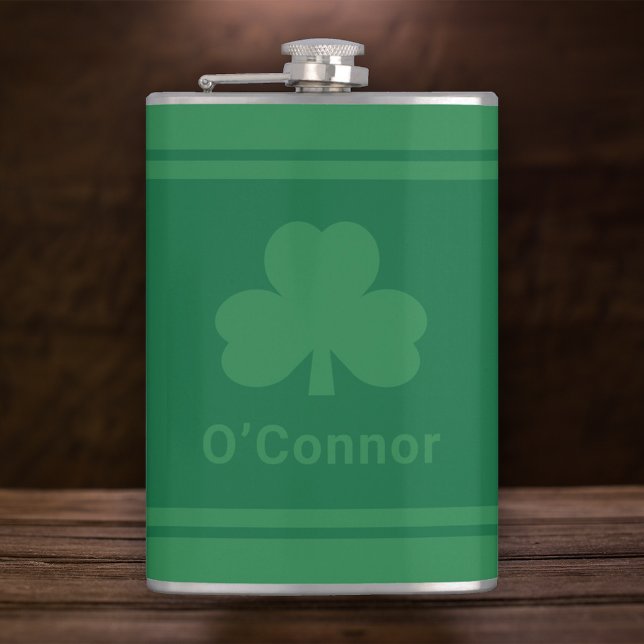 Cantil Sobrenome Personalizado de Clover Verde Irlandês (Criador carregado)