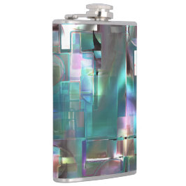 Cantil Sobreposição de gradiente verde e colorido em néon