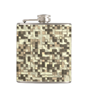 Cantil Sobreposição de pequenos quadrados, tons castanhos