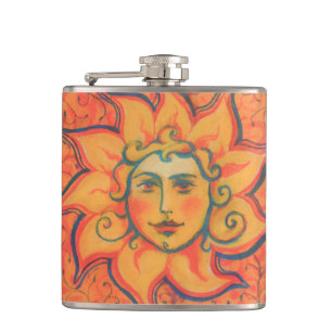Cantil Sol sorridente, Arte Fantasia Fairytale, Amarelo L