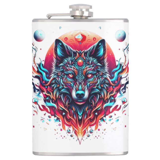 Cantil Solar Wolf Totem - Fire & Moonlight Fusion (Frente)