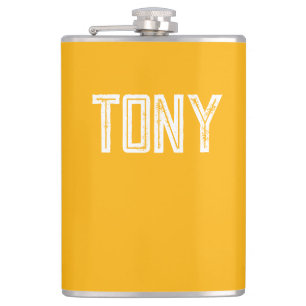Cantil Solid Neon Bright Laranja Nome Personalizado Monog