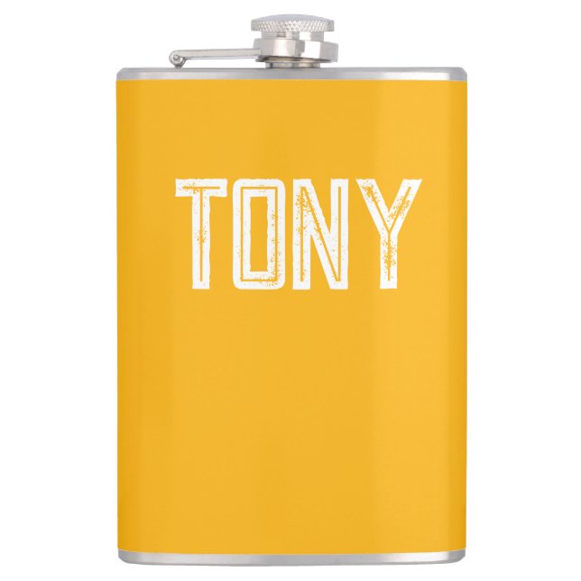 Cantil Solid Neon Bright Laranja Nome Personalizado Monog (Frente)