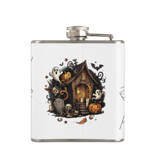 Cantil Spooky Season Hunted House Flask Halloween