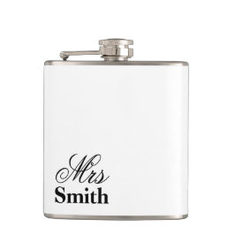 Cantil Sra Nome Personalizado Branco Preto