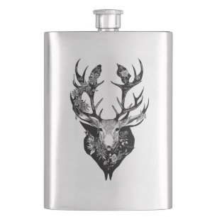Cantil Stag Deer Wild Animal Nature Ilustração Arte Tatt