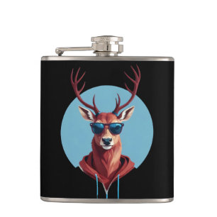 Cantil Stag Vestindo Hoodie Funny Legal Caráter Animal