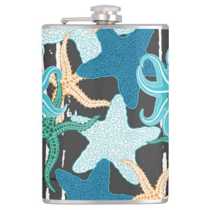 Cantil Starfish Vintage: Fundo Escuro Striped.