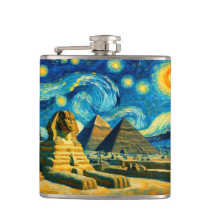 Cantil Starry Night Pyramids Sphinx Egito