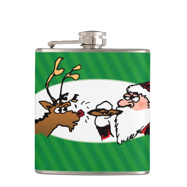 Cantil Stogie Smogie Papais noeis Engraçados Greve Verde (Frente)