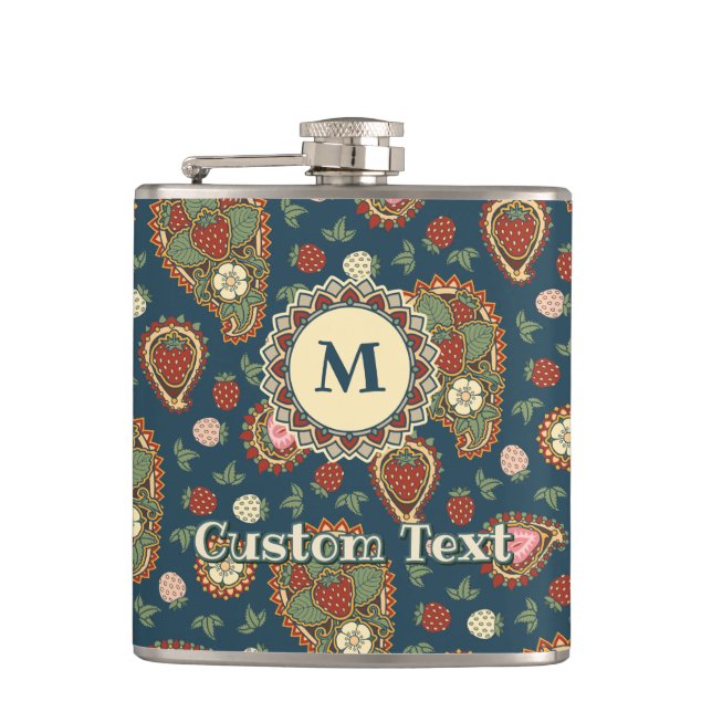 Cantil Strawberry Paisley Pattern Flask (Frente)