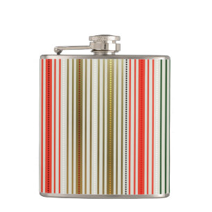 CANTIL STRIPES DE NATAL DOURADO VERDE VERMELHO