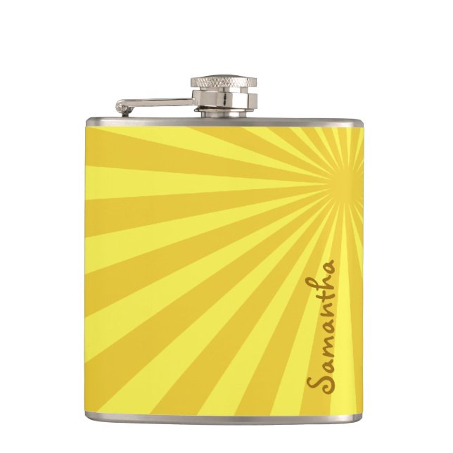 Cantil Sunburst Amarelo "Adicionar seu nome" (Frente)