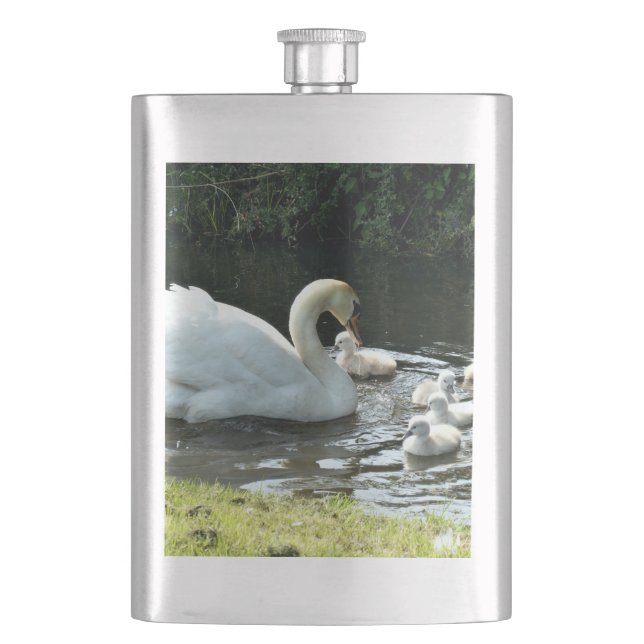 Cantil Swan branco com Pintinhos (Frente)