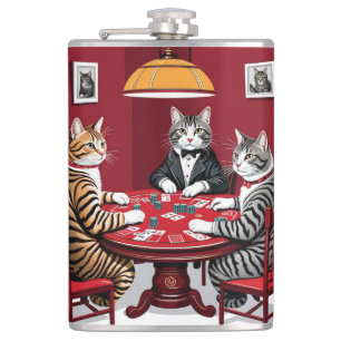 Cantil Tabby Cats Reproduzindo Poker