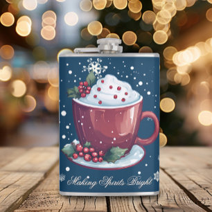 Cantil Taça de Chocolate Quente de Natal Azul