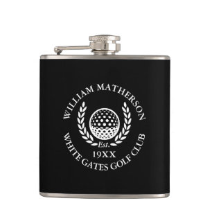 Cantil Taco de golfe personalizado preto e branco