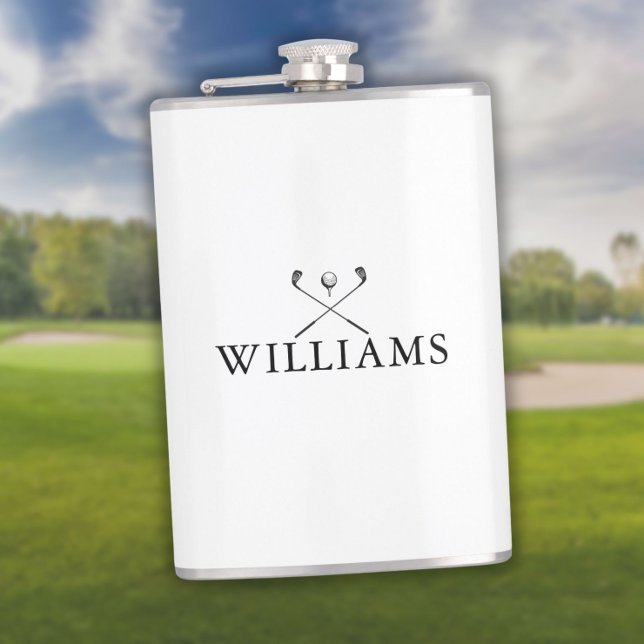 Cantil Tacos de Golfe com Nome Personalizado (Personalized Name Golf Clubs Flask)