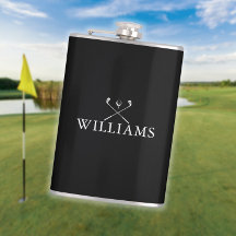 Tacos de Golfe Personalizados Preto e Branco