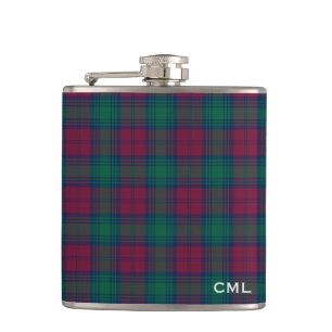 Cantil Tartan de Lindsay do clã Monogrammed