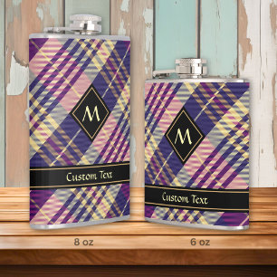 Cantil Tartan roxo, Dourado e azul