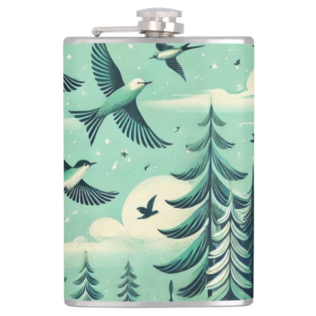 Cantil Teal Green Forest e Birds (Frente)