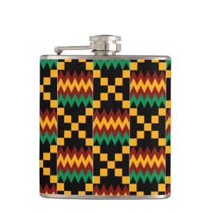 Cantil Tela do Kente Preta, Verde, Vermelha e Amarela