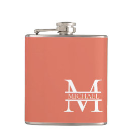 Cantil Terracotta Monograma e Nome Elegante Personalizado