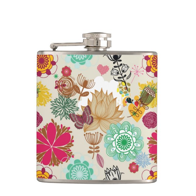 Cantil Teste padrão floral no estilo retro (Frente)