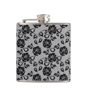 Cantil Teste padrão preto do laço no fundo branco