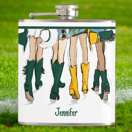 Cantil Texas Damas Fashion Cowboy Boot Verde Dourado