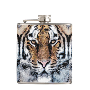 Cantil Tiger stripes Retrato no Estilo Gráfico de Impress