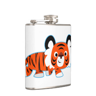 Cantil Tigre de desenho em forma de cartoon na placa de a