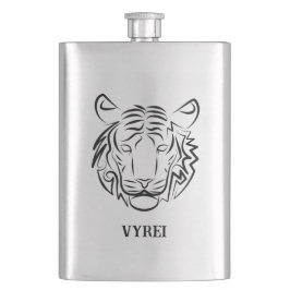 Cantil Tigre Tribal Preto e Branco