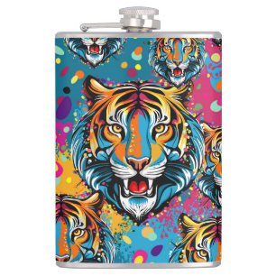 Cantil Tinta de cores Arco-íris Cabeça de Tigre