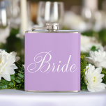 Cantil Tipografia de Script de Lavanda "Bride"<br><div class="desc">Presentes de festas de noivas elegantes.</div>