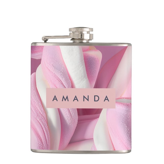 Cantil Torção de Marshmallow Rosa Personalizada (Frente)