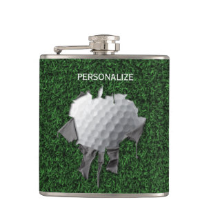 Cantil Torn Golf Ball Hip Flask