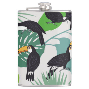 Cantil Toucan Bird: Padrão de Folhas de Palma